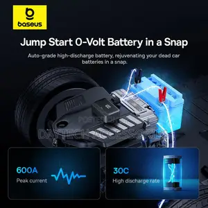 Baseus Super Energy Series 4-in-1 Car Jump Starter 600a Cluster Black