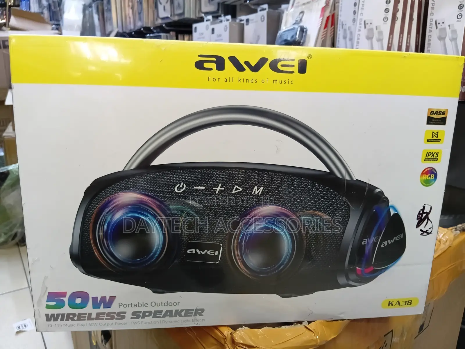 Awei Ka38 50w Portable Bluetooth 5.3 Speaker