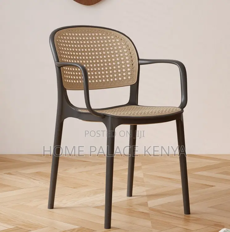 Plastic Chair: Rattan Inspired Weatherproof Chair With Armrests