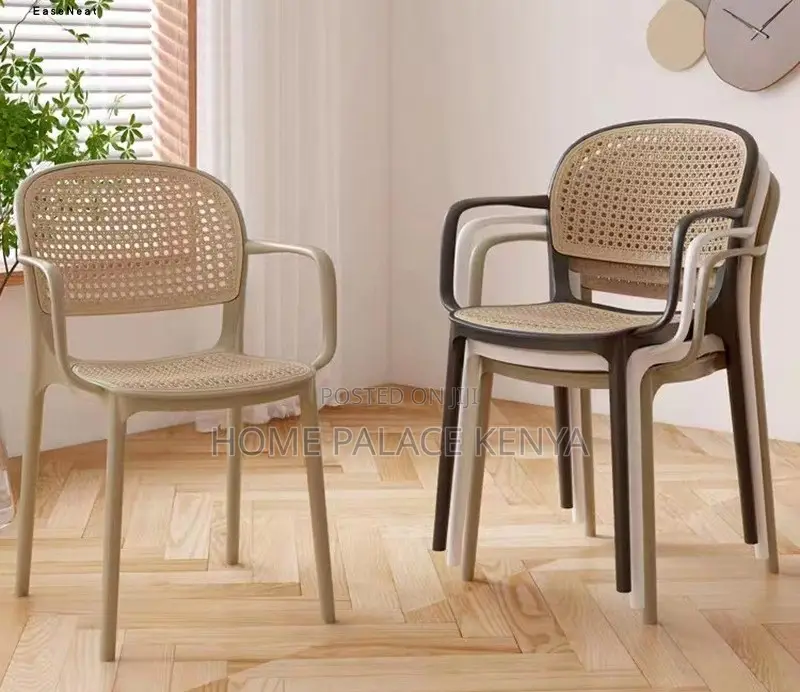Plastic Chair: Rattan Inspired Weatherproof Chair With Armrests