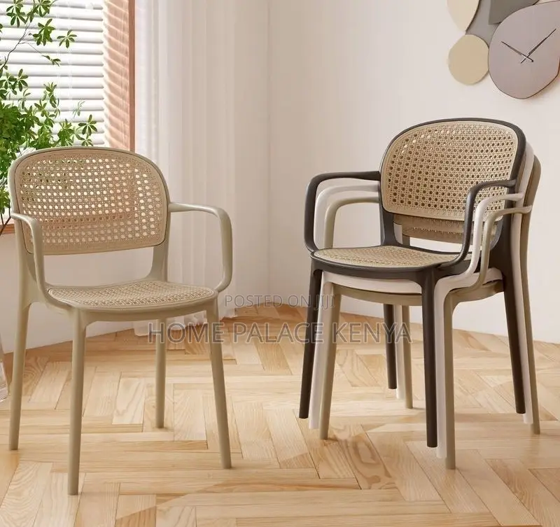 Plastic Chair: Rattan Inspired Weatherproof Chair With Armrests