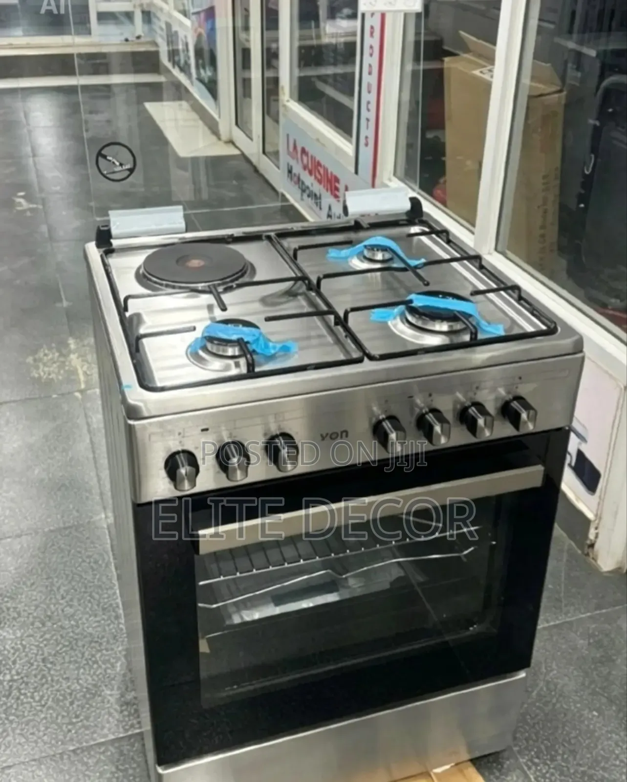 Von Cooker 55×60cm – 3gas + 1electric Burner With Flame Failure Device