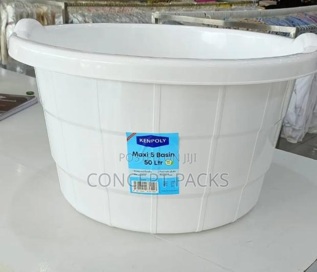 Kenpoly Maxi 5 Jumbo Basin - 50l Extra Large Heavy-Duty Plastic.