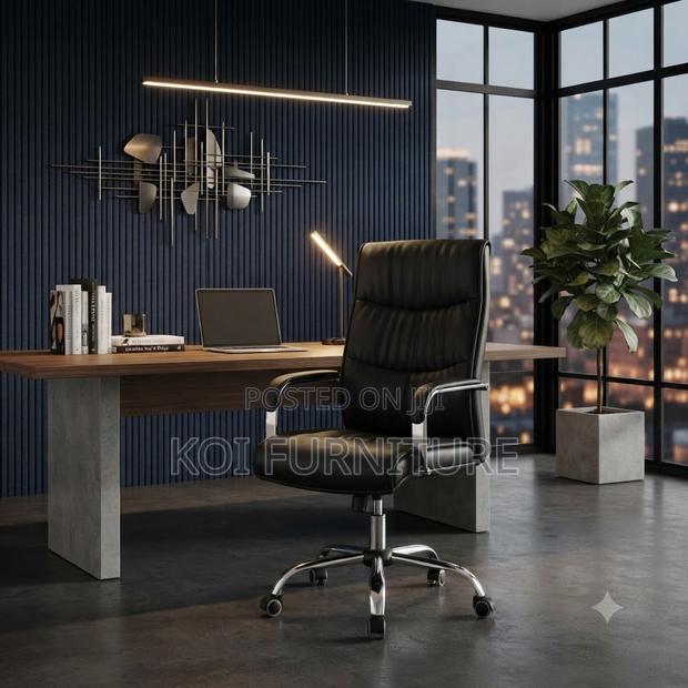 Office Chairs; Leather Ceos Visitor High Office Chair - thumbnail 2