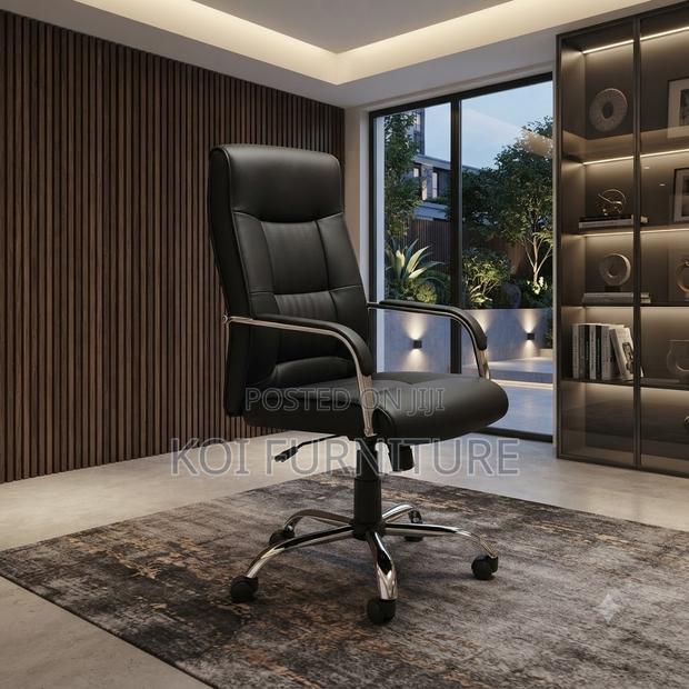 Office Chairs; Leather Ceos Visitor High Office Chair - thumbnail 4