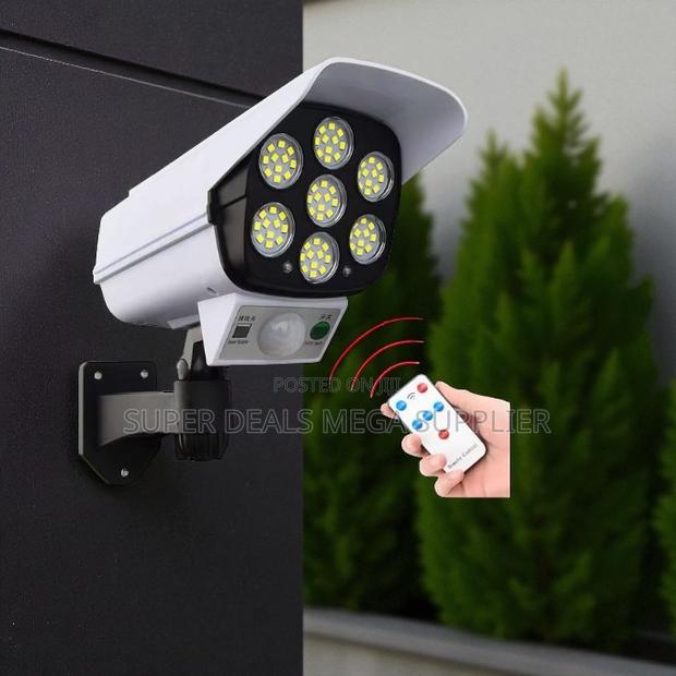 Remote Controlled Dummy Fake Camera With Solar Led Light Lamp