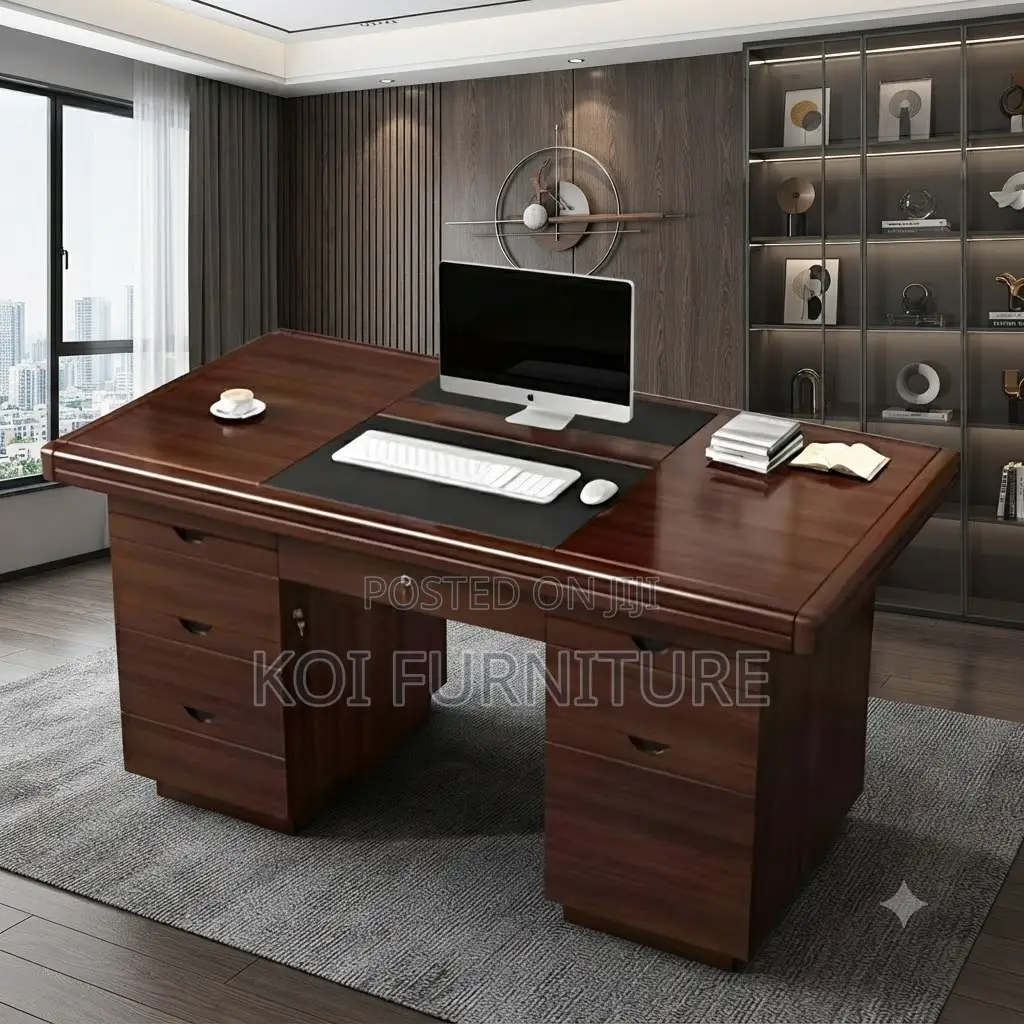 Office Desk; 1.2 Meters Executive Office Desk With Included Drawers