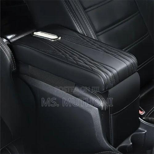 Quality Black Striped Universal Car Armrest Cushion Booster Pad,