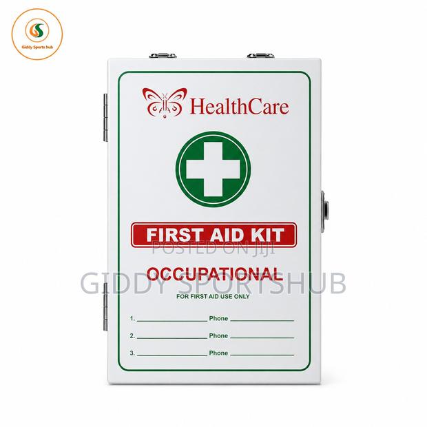 Complete Occupational First Aid Kit – Stocked Metal Emergency Box - main view