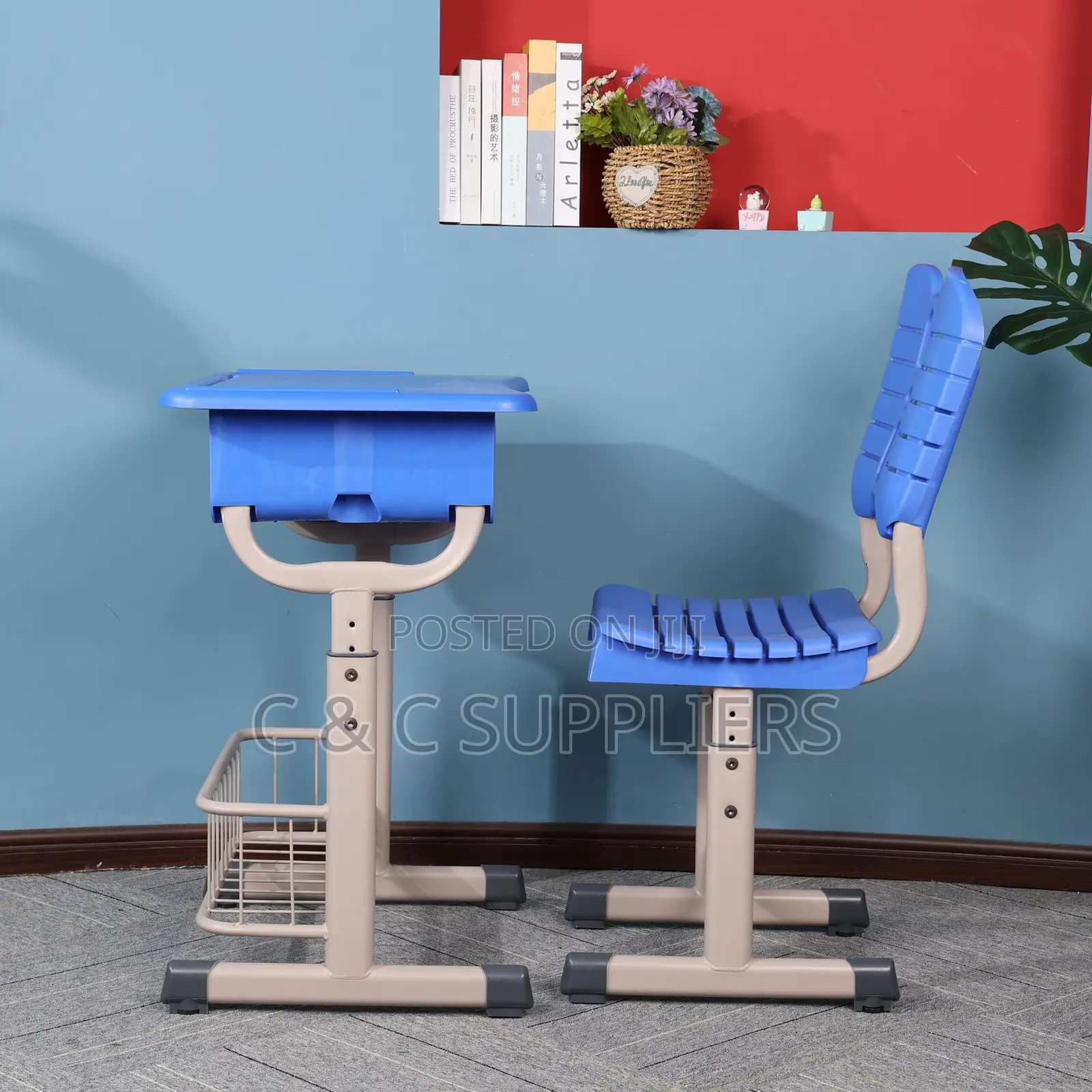 Plastic Adjustable Home Kids Desk Chair