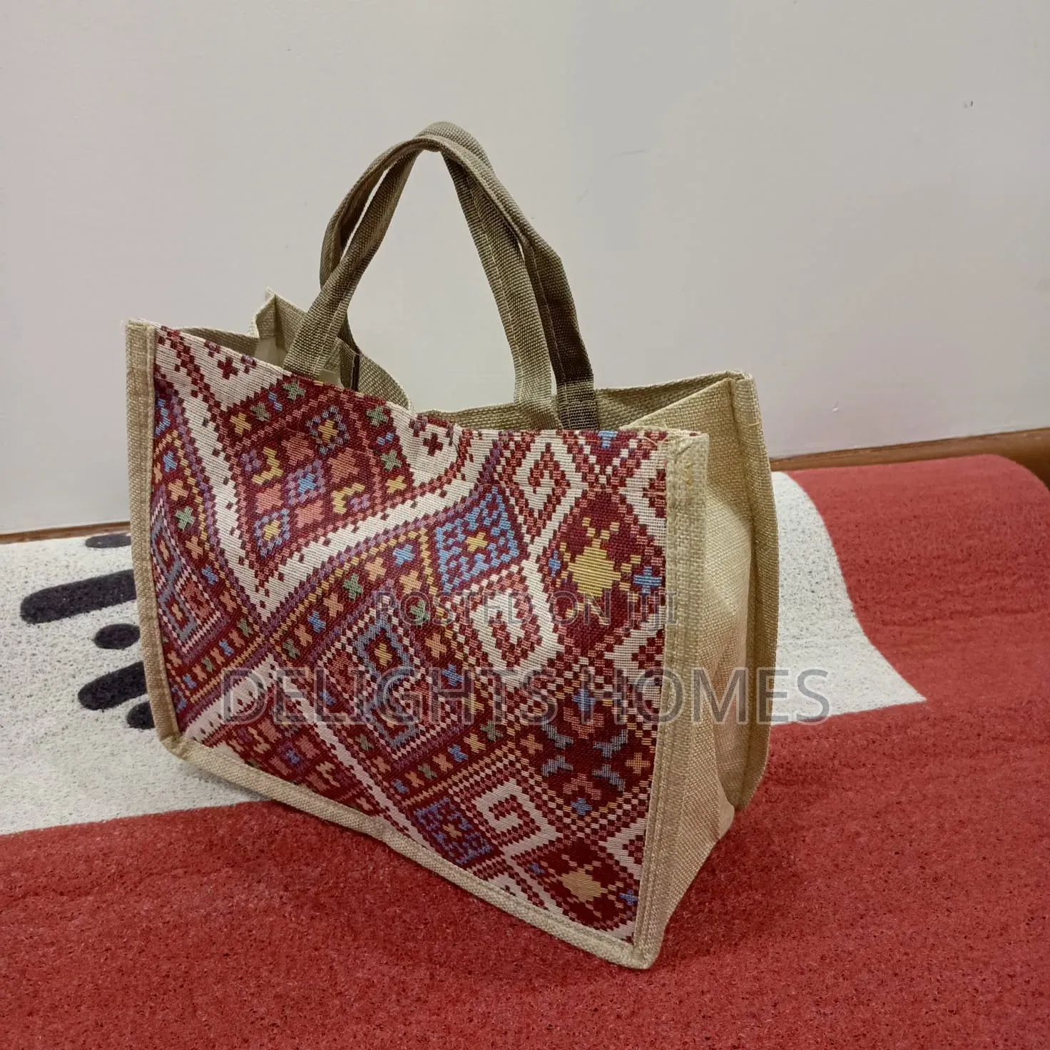 Geometric Print Pattern Tote Bag_re