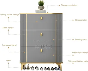 3 Tier Tipping Shoe Cabinet