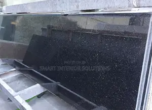 Natural Kenya Black Granite Slab 8×2ft – Ideal for Countertops