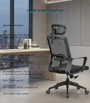 Office Chairs; Ergonomic Workstation Office Chair With Headrest