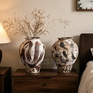 Artistic Black White Vase Set_ex