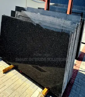 Luxury Polished Black Granite Slab – 8ft × 2ft