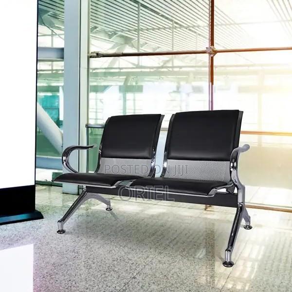 Office Bench 2-Seater Leather Padded Office Reception Waiting Bench - thumbnail 9