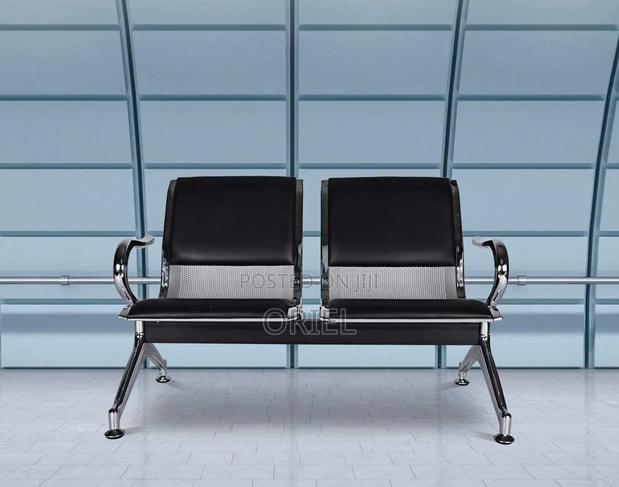 Office Bench 2-Seater Leather Padded Office Reception Waiting Bench - thumbnail 19