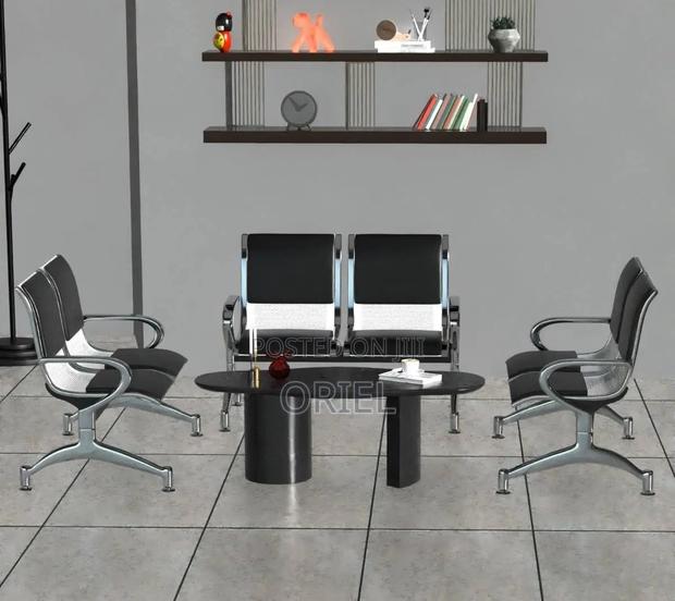 Office Bench 2-Seater Leather Padded Office Reception Waiting Bench - thumbnail 17