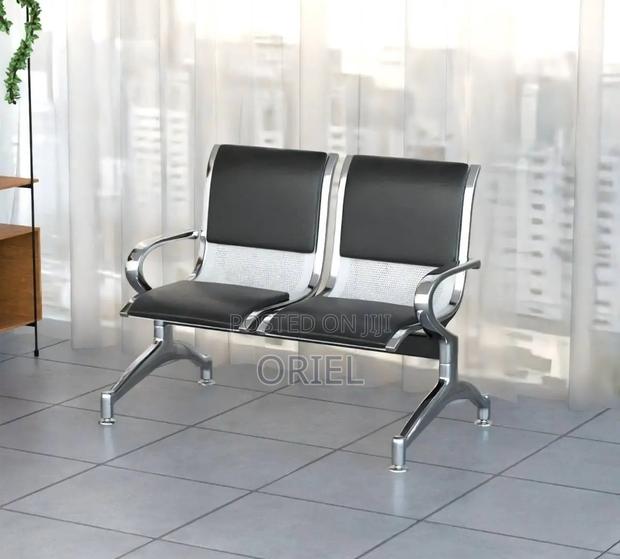 Office Bench 2-Seater Leather Padded Office Reception Waiting Bench - thumbnail 18