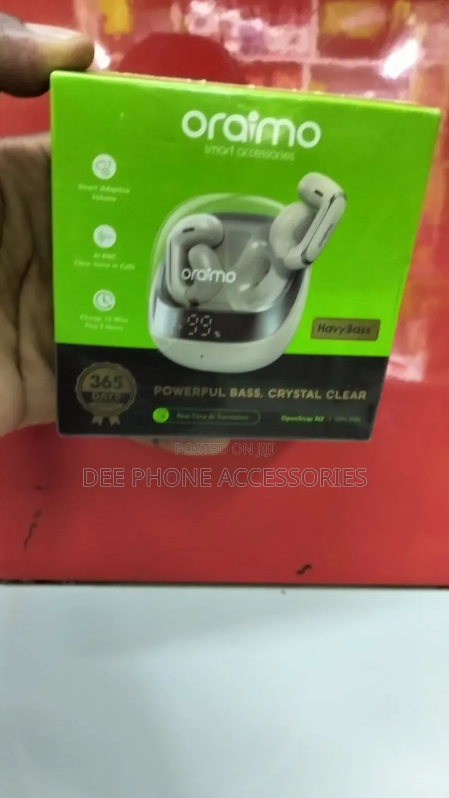 Oraimo Snap N2 Wireless Earhook Earphones