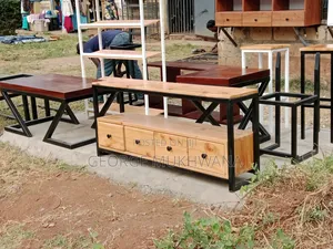 Metal Wood Tv Stand