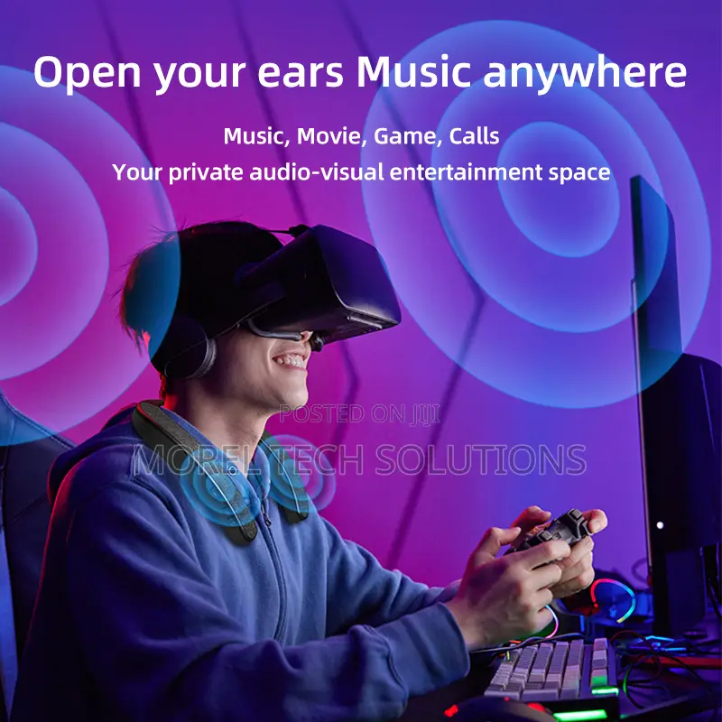 Wireless Bluetooth Neckband Speaker-3d Surround Sound, Ipx5 Sweatproof