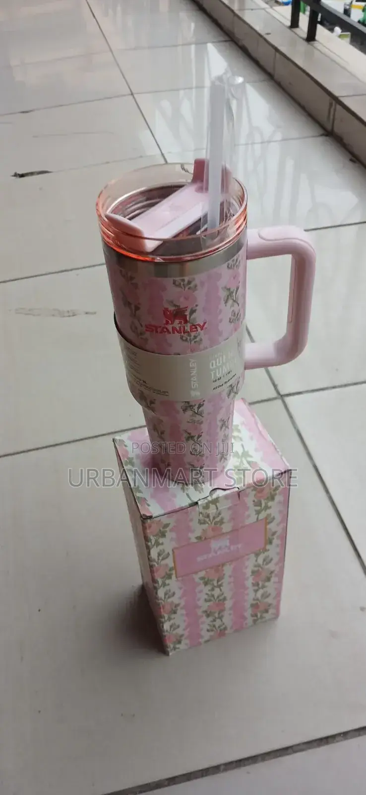 Premium Stanley Cup Mug With Straw and Handle