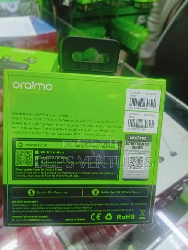 Oraimo Watch 5 Lite Osw 804 - thumbnail 2