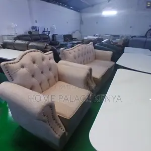 Home Sofa: 7 Seater High Grade Soft Sofa With Rivet Detail