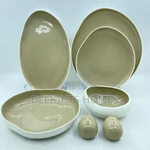 European Double Glazed Porcelain Dinner Set_arv
