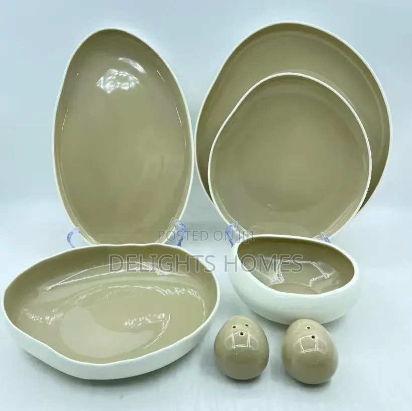 European Double Glazed Porcelain Dinner Set_arv