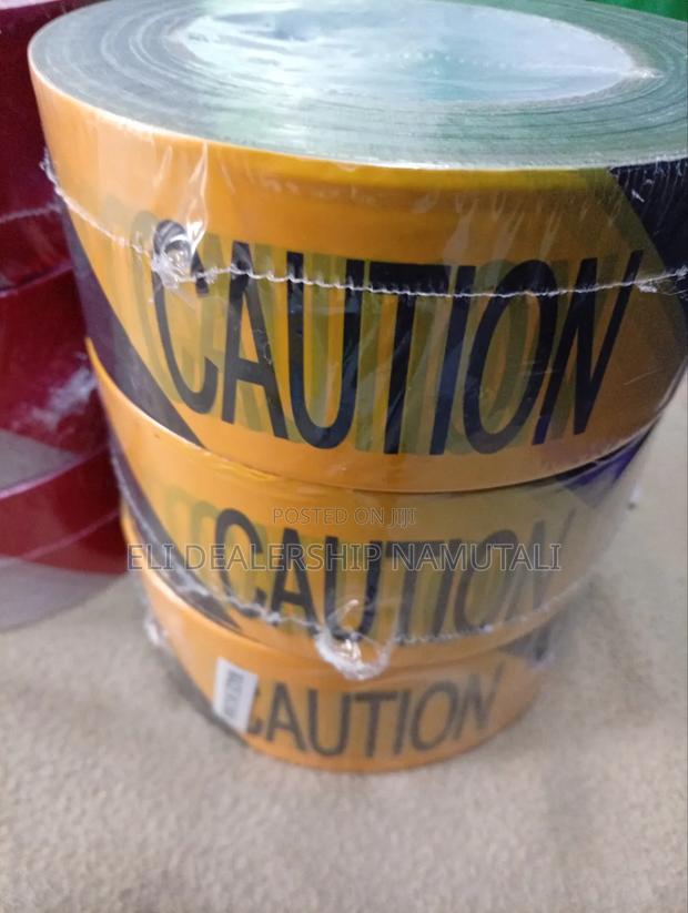 Safety Zone Barrier Tape – Yellow Caution Warning Roll - thumbnail 2