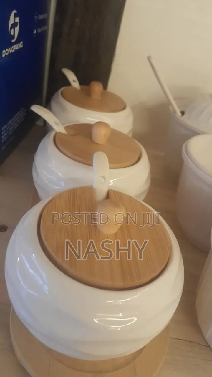3 Pieces Ceramic Spice Or Sugar Set