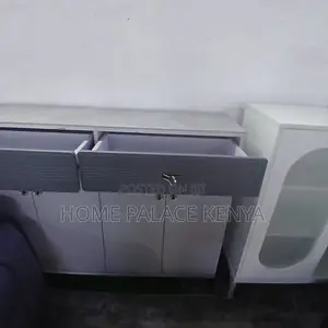 Home Console: Glossy 4 Door Two Toned Buffet Cabinet With Grey