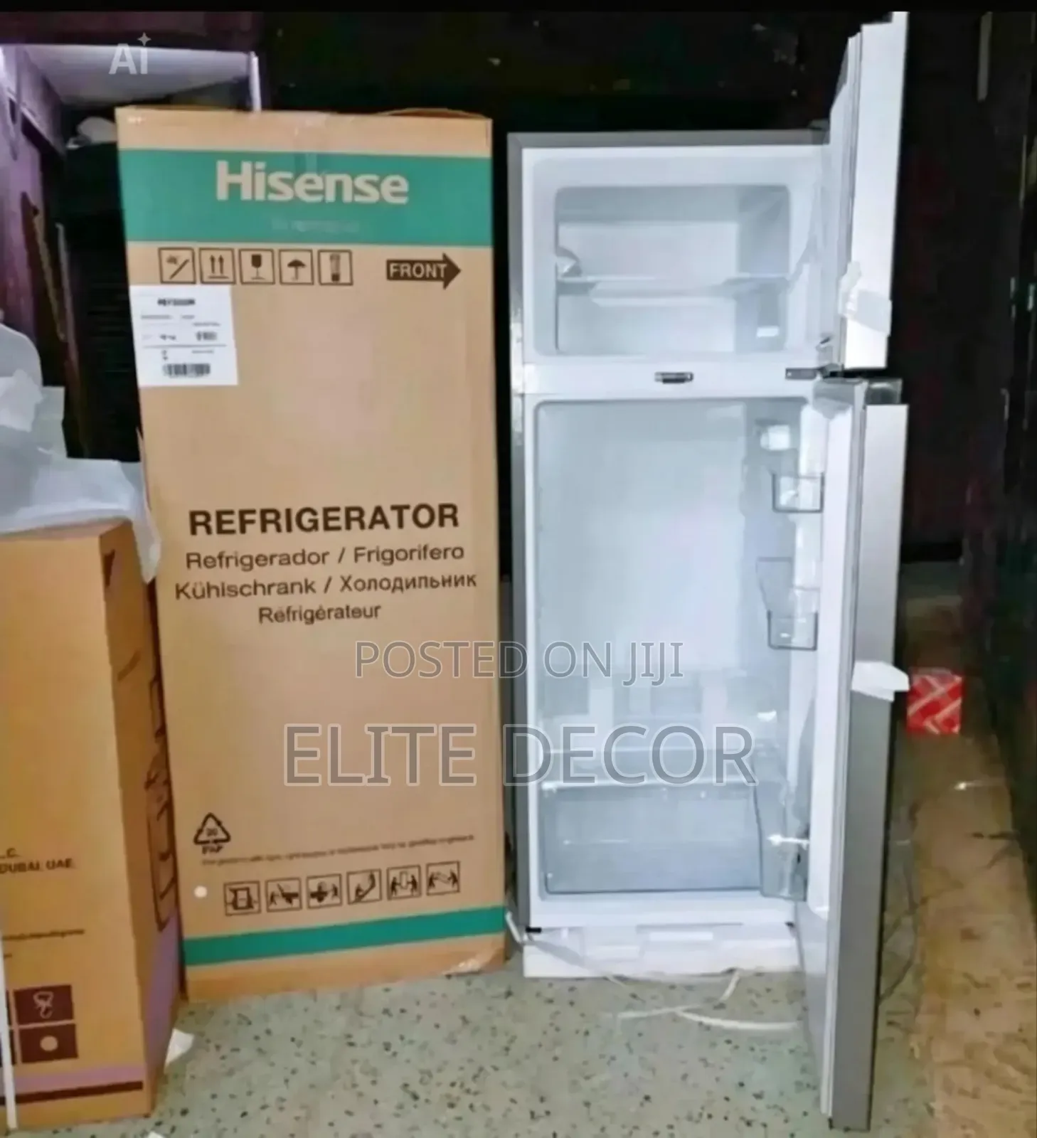 Hisense 205litres Double Door Top Freezer Refrigerator