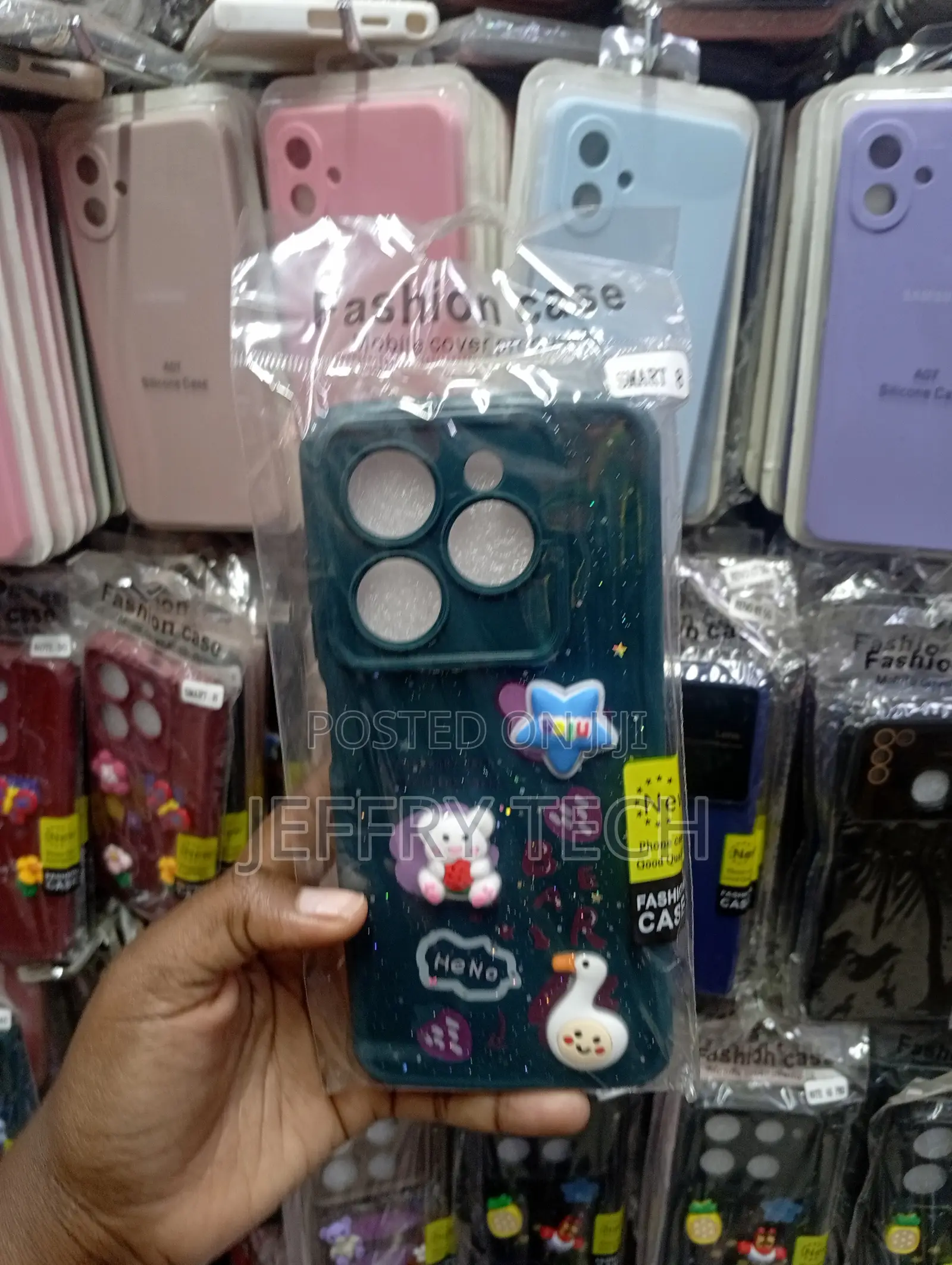 Infinix Smart 8glitter-Infused 3d Cartoon Charm Protective Phone Case