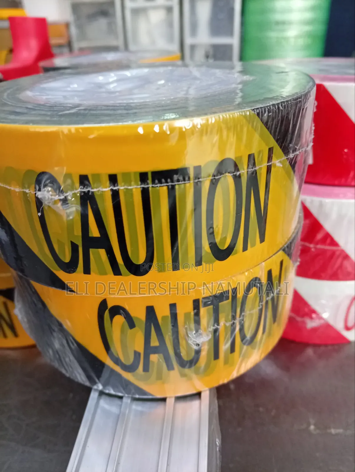 Bright Yellow Restriction Tape – Caution Safety Barrier Roll