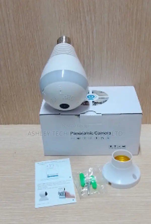 Panoramic V380 Bulb Camera 1080p 2mp – 360° Wifi Security Camera