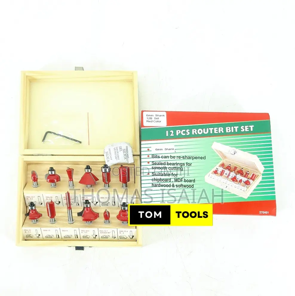 12pcs 6.0mm Shank Router Bit Set