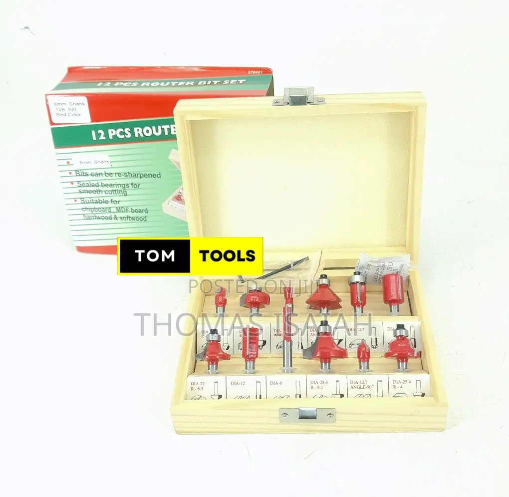 12pcs 6.0mm Shank Router Bit Set