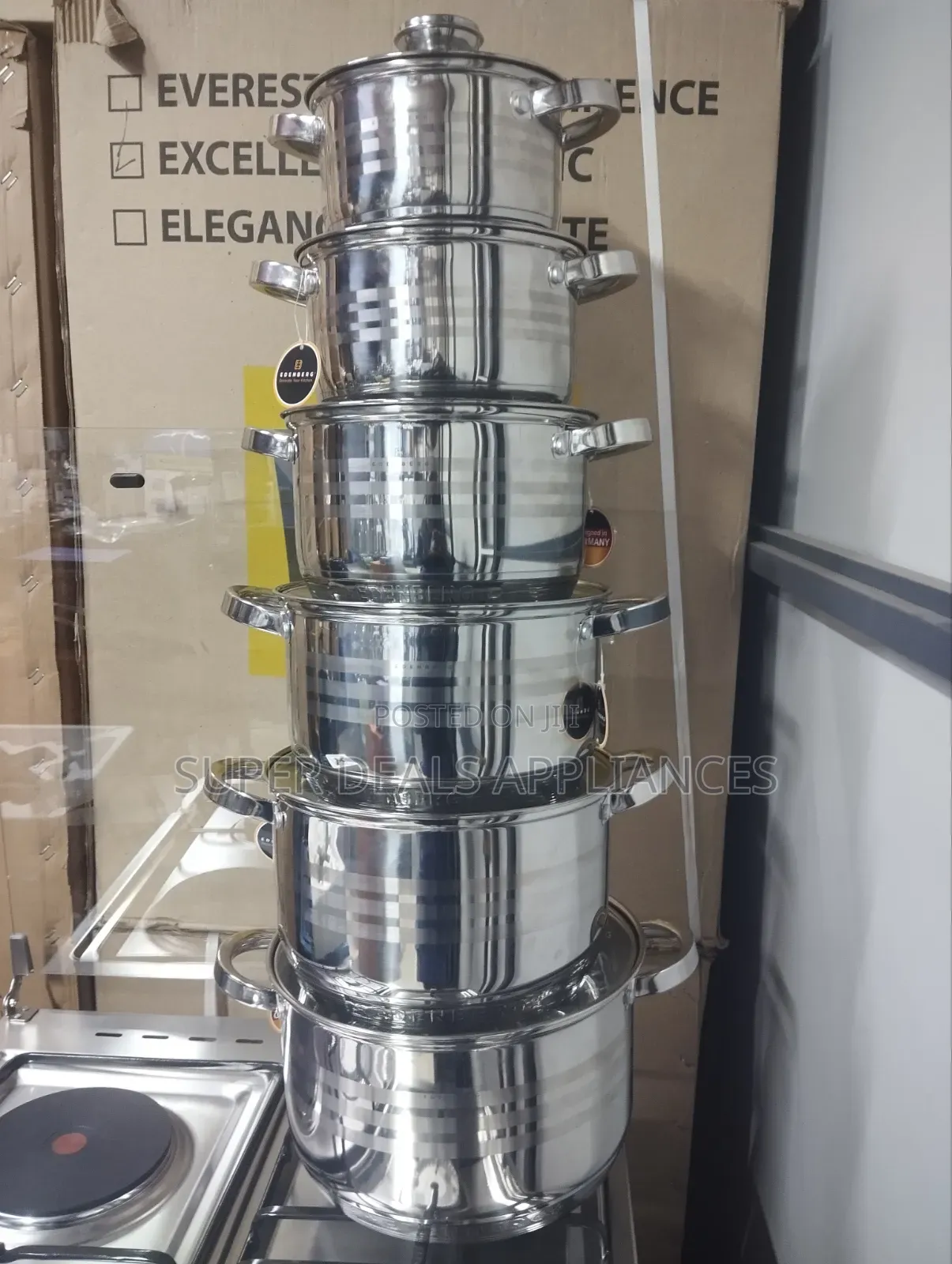 12 PCS Stainless Steel Cook Ware Set