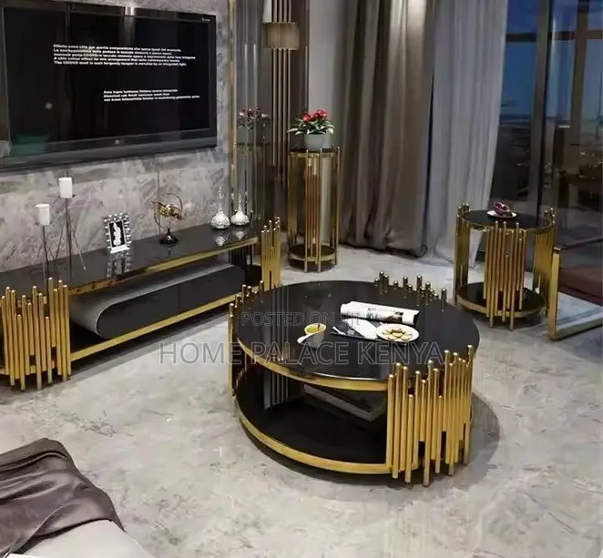 Centre Table: High End Versatile Double Deck Black Table