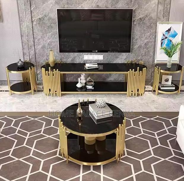 Centre Table: High End Versatile Double Deck Black Table - thumbnail 4
