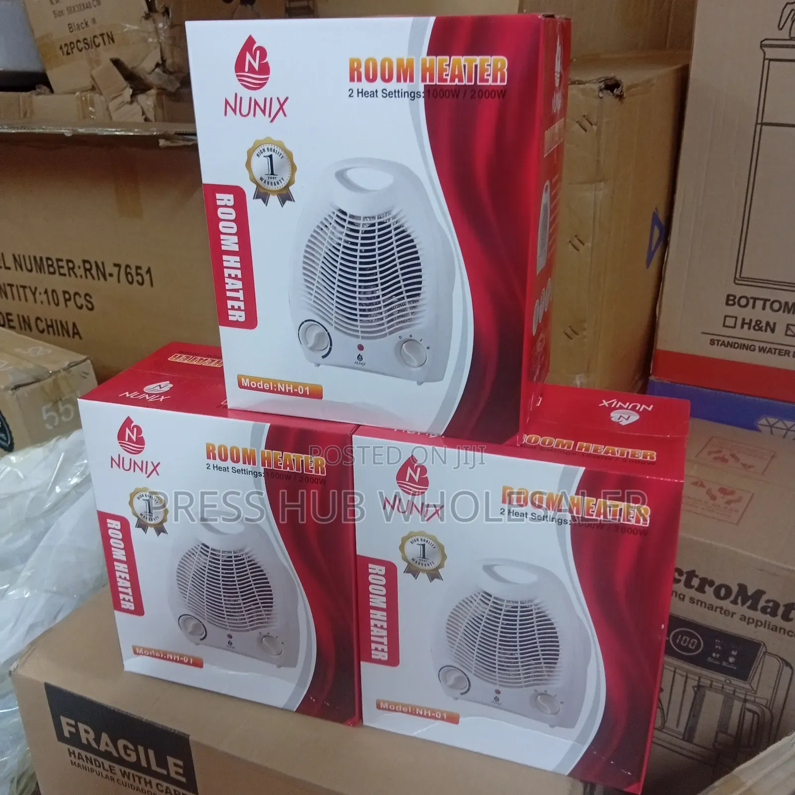 Nunix Nh-01 Compact Electric Room Heater Fan – White