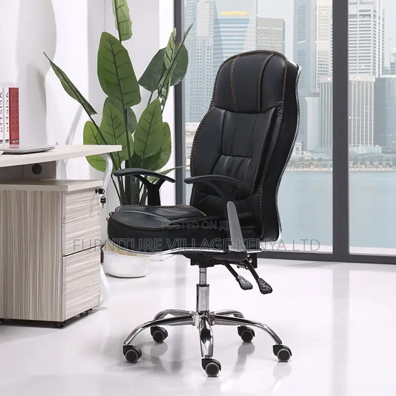 Office Chair Leather With Comfy Sponge