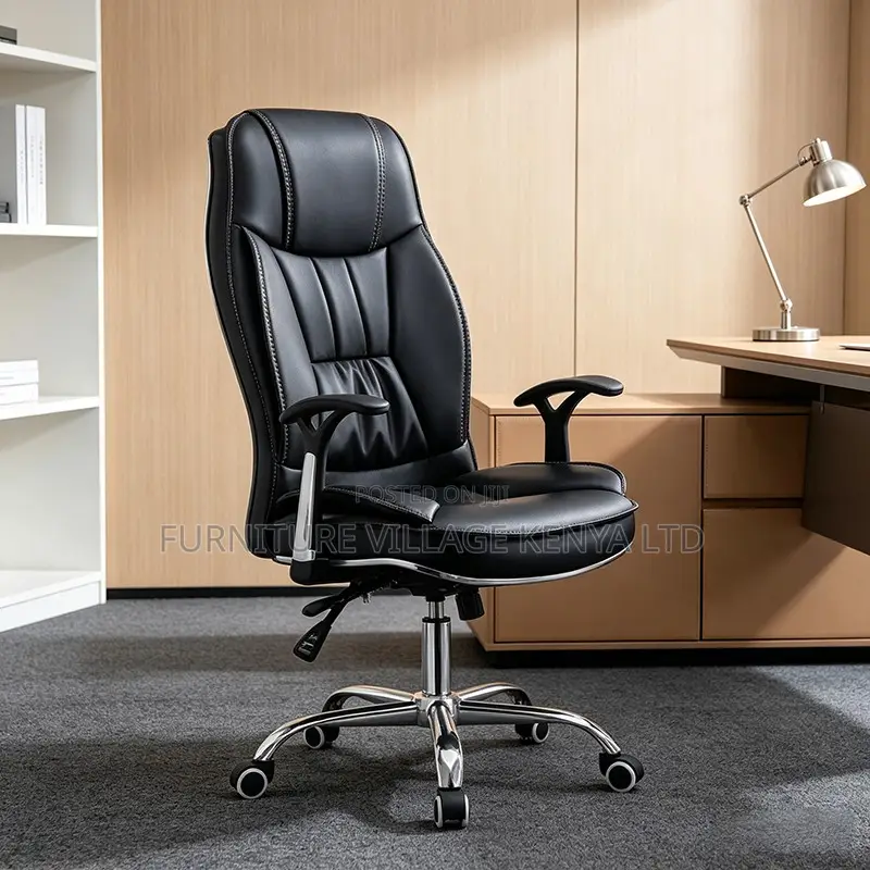 Office Chair Leather With Comfy Sponge