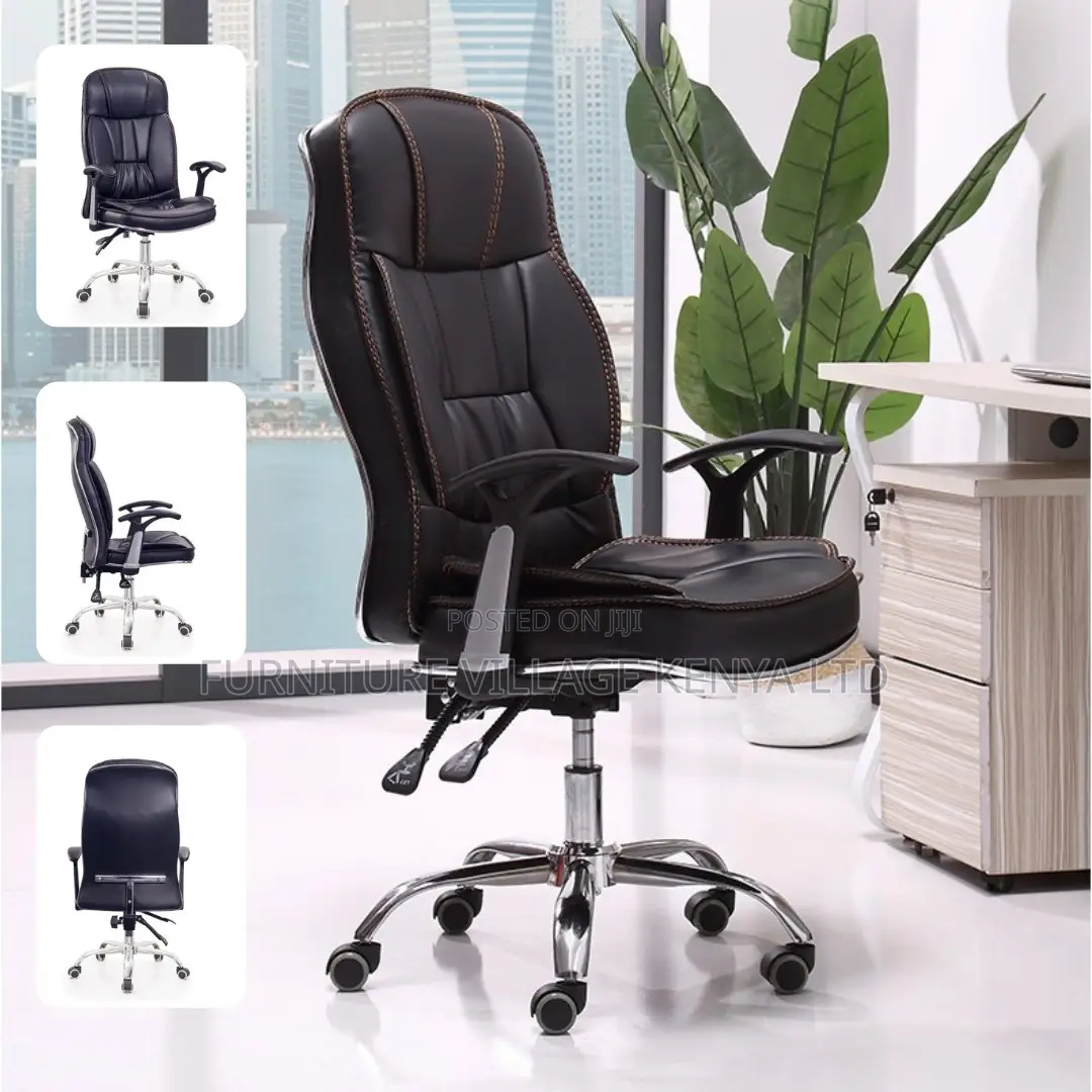 Office Chair Leather With Comfy Sponge
