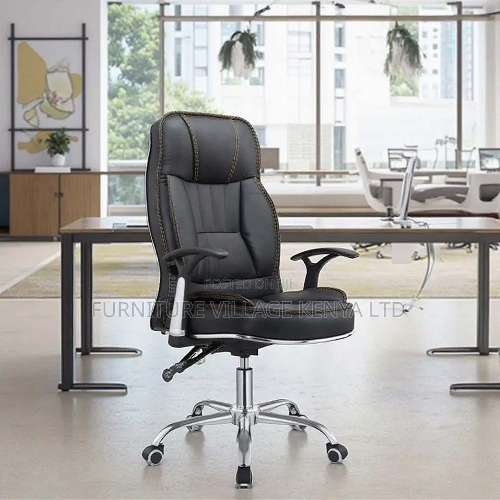 Office Chair Leather With Comfy Sponge