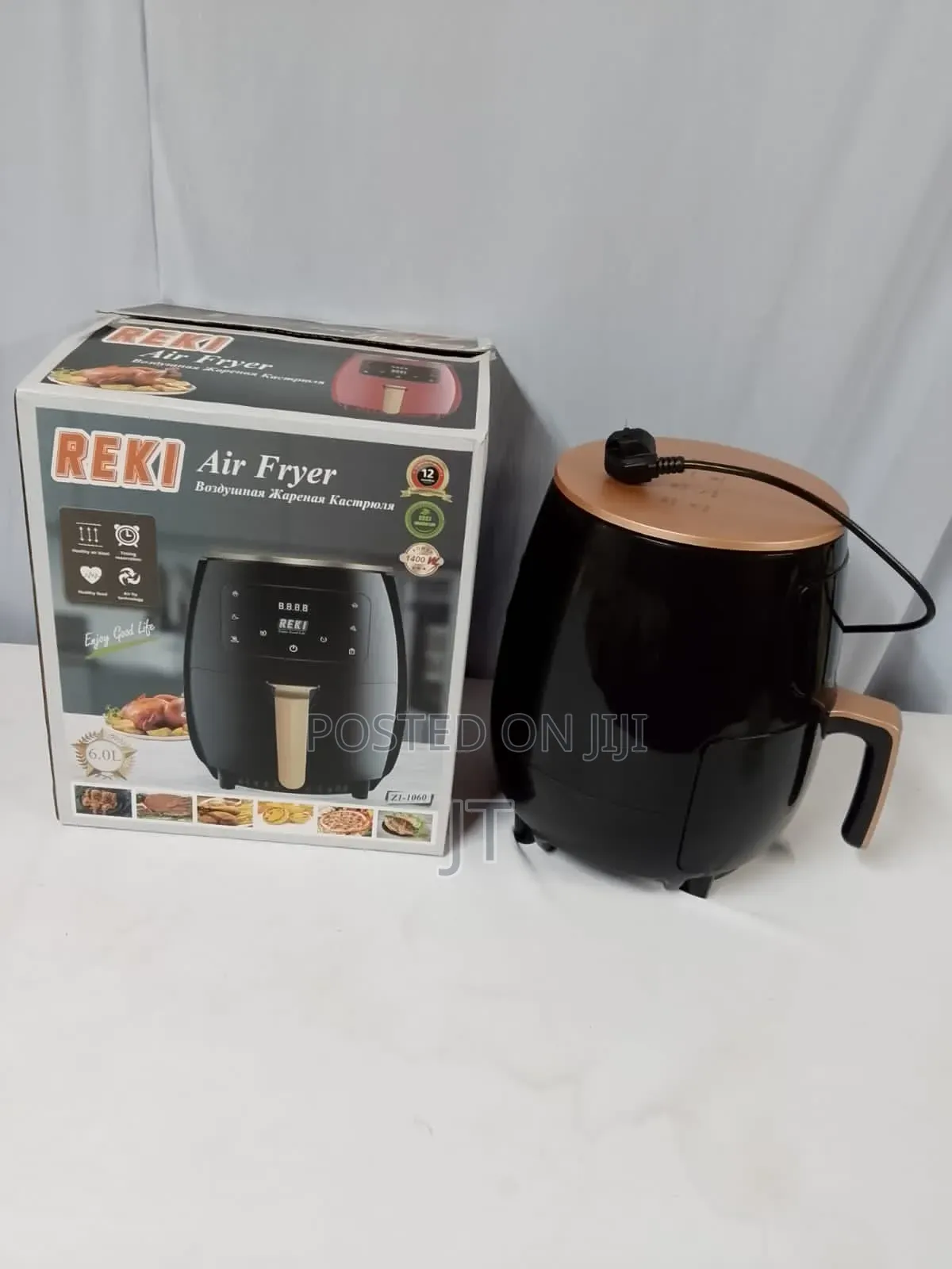 Reki 6l Digital Air Fryer- 1400w Touchscreen Oil-Free Cooker